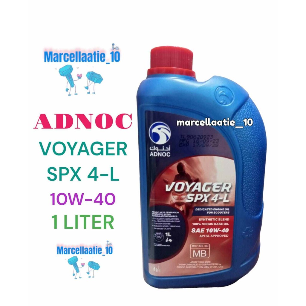 OLI ADNOC VOYAGER SPX 4L 10W 40 1 LITER OLI MOTOR MATIC MURAH 1LITER