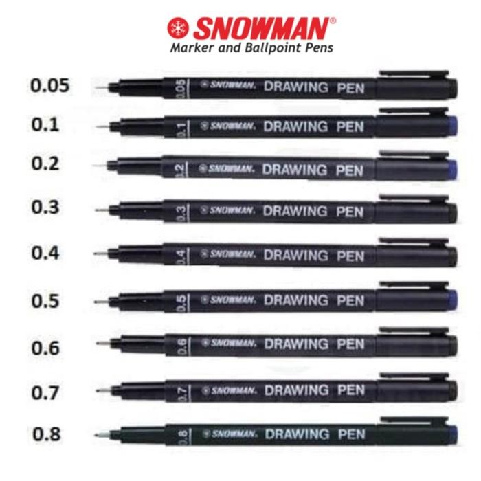 

Bisa E-Faktur! Snowman Drawing Pen 0.1Mm - 0.8Mm