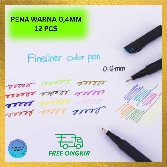 

Pena Warna Tlevino Drawing Pen Fine Point Art Watercolor 0,4 Mm 12 Pcs