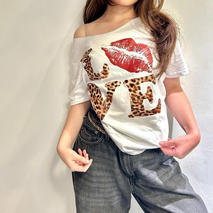 love leopard crop top y2k baby tee retro streer vintage ahs style stockholm