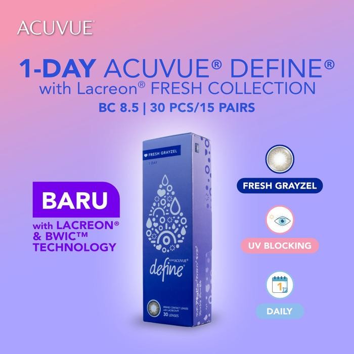 Pilihan- Softlens Acuvue Define Fresh Grayzel (Daily)