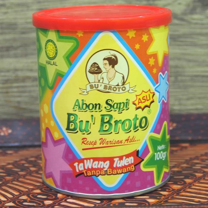 

Pilihan- Abon Sapi Bu Broto 100 Gram Rasa Tawang Tulen Kemasan Kaleng