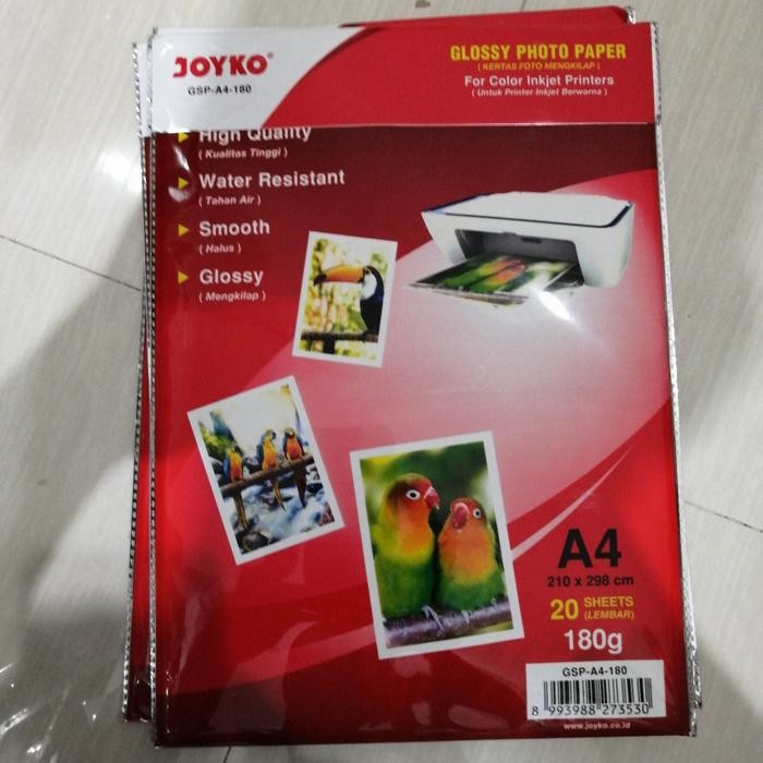 

Pilihan- Glossy Photo Paper A4 180 Joyko