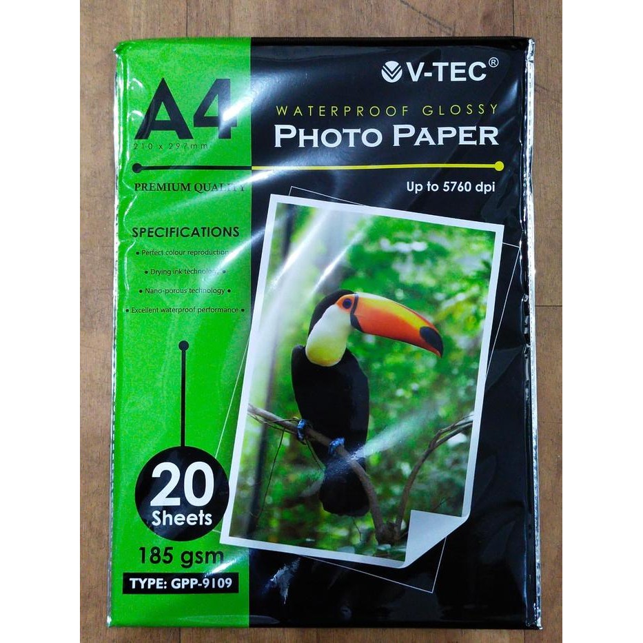 

Pilihan- Kertas Foto V-Tec Glossy Photo Paper A4 185 Gsm Gpp-9109