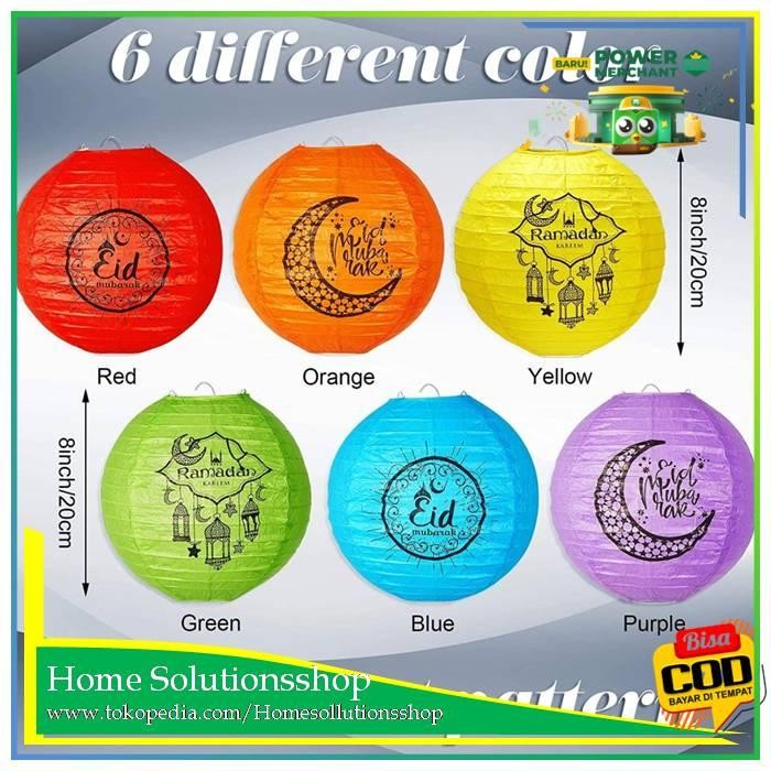 Lampion Kertas Idul Fitri Dekorasi Hari Raya Ramadhan / Lampu Bola