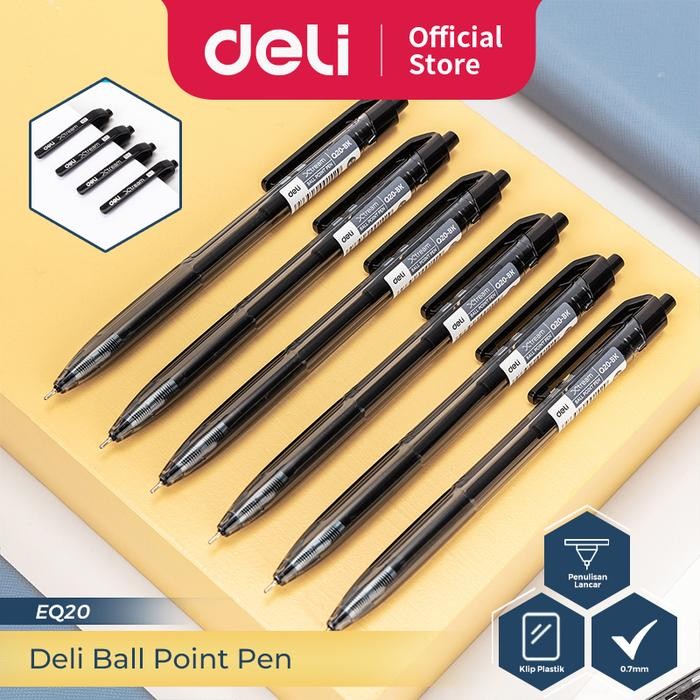 

Deli Pulpen / Ball Point Pen Mini tip Black EQ20 12 PCS