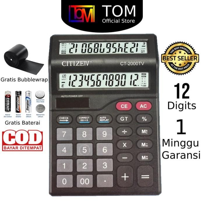 

Kalkulator Citizen CT-2000 2 Layar 14 Digit
