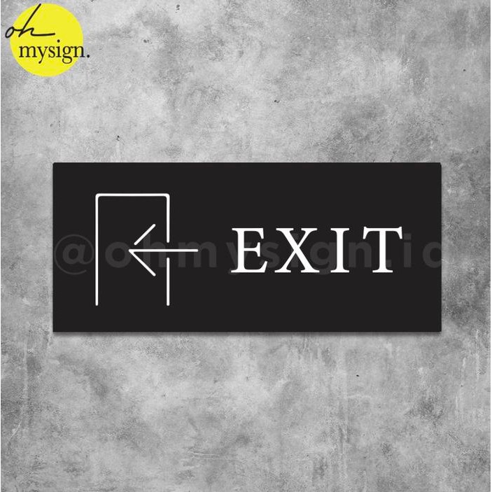 

SIGN AKRILIK JALUR EXIT ACRYLIC SIGN BOARD UV PRINT MODERN