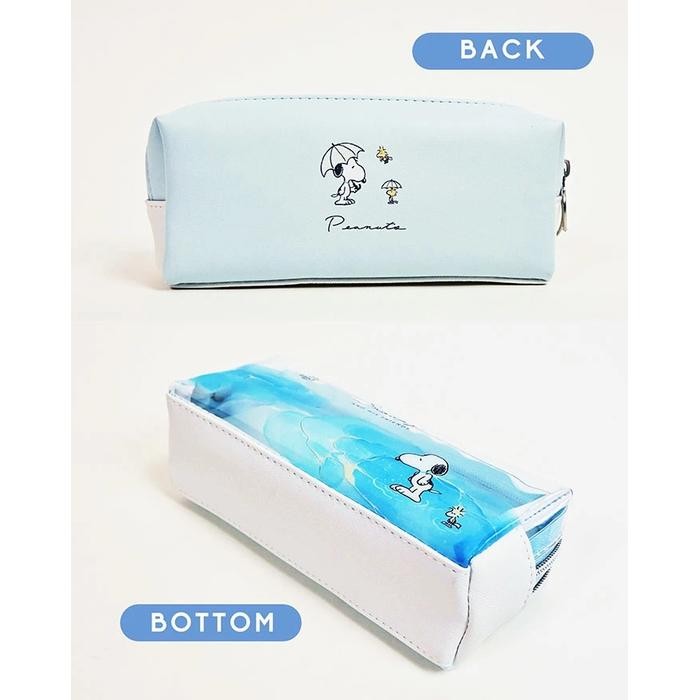 

PENCIL CASE PEANUTS SNOOPY MARBLE SEMI TRANSPARENT KOTAK PENSIL DUAL STORAGE POUCH LIMITED EDITION