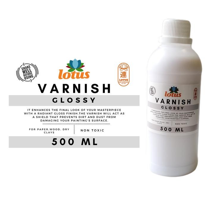 

NEW PRODUK LOTUS VARNISH DECOUPAGE GLOSS 500ML FOR DRY CLAY, WOOD, POLYMER, PAPER MAWAR-89