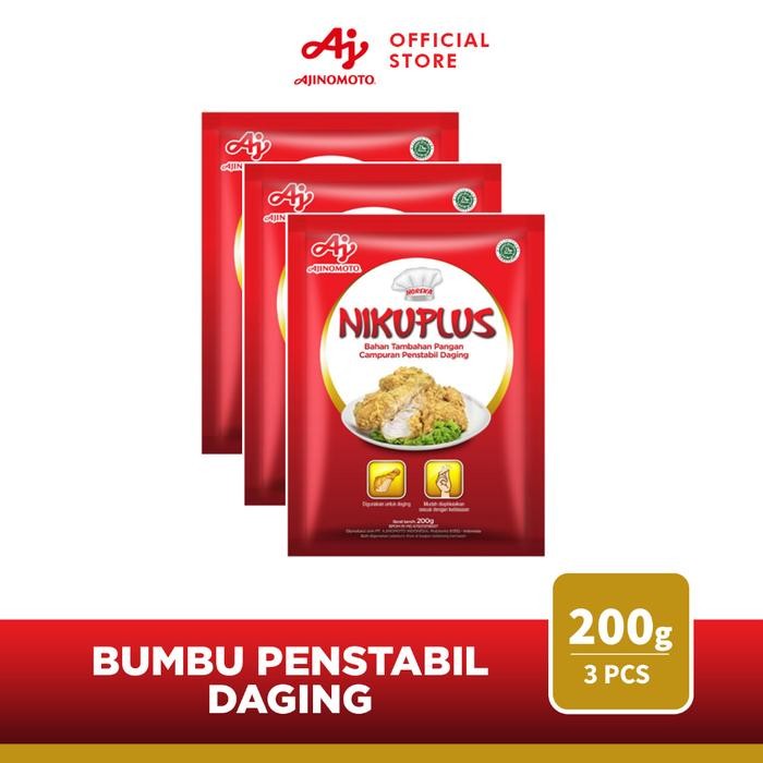 

Stok Baru NikkuPlus Bumbu Penstabil Daging Ajinomoto 200g Meat Improver (3pcs)