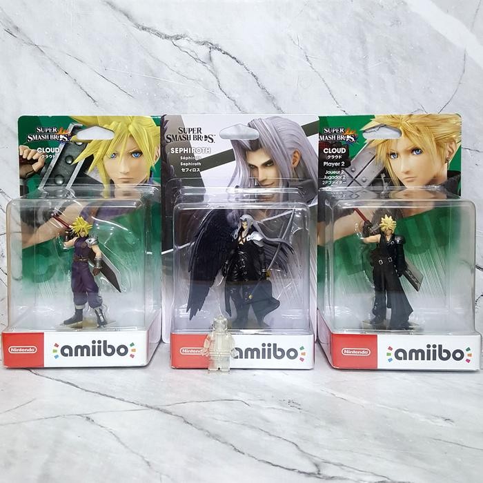 amiibo [Cloud #057 Advent Children [2P Player Fighter] #058 Sephiroth #091] Figure Collection (Super