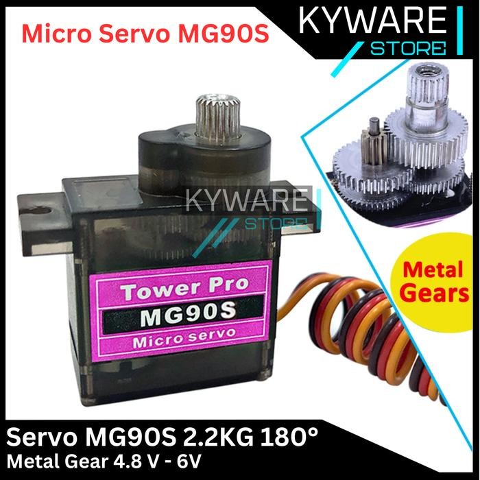 Pilihan- Tower Pro Micro Servo Motor Mg90S 180 Metal Gear 2.2Kg Mg 90S Kecil