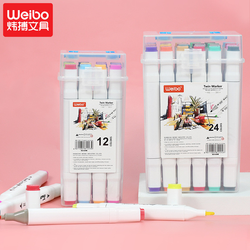 

Spidol 2 Ujung Warna-Warni untuk Anak - Desain Minimalis - Plastik Transparan - 12/18/24/36/48/60/80 Warna |GFSUV0K1|