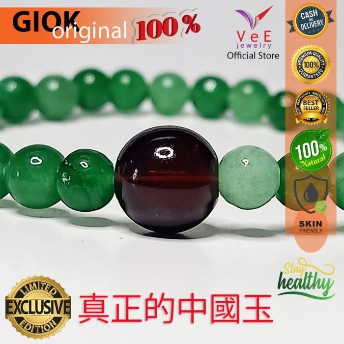 Gelang Tasbih Batu Giok Vee Jewelry Green Aventurine 6mm Asli Cina China Bandul Black Jade Hitam 33