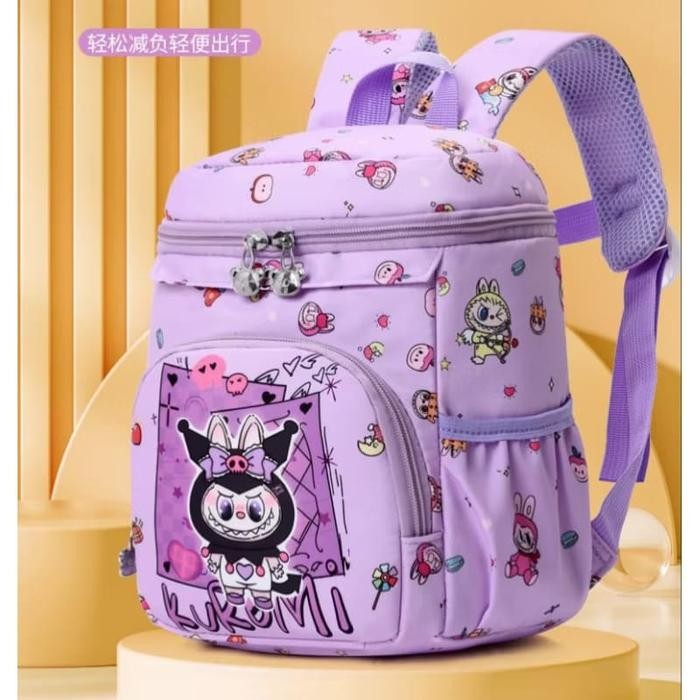 

Doju - Tas Sekolah Anak TK Paud LABUBU Premium Tahan Air/ Ransel Anak TK Paud Motif Kuromi Labubu