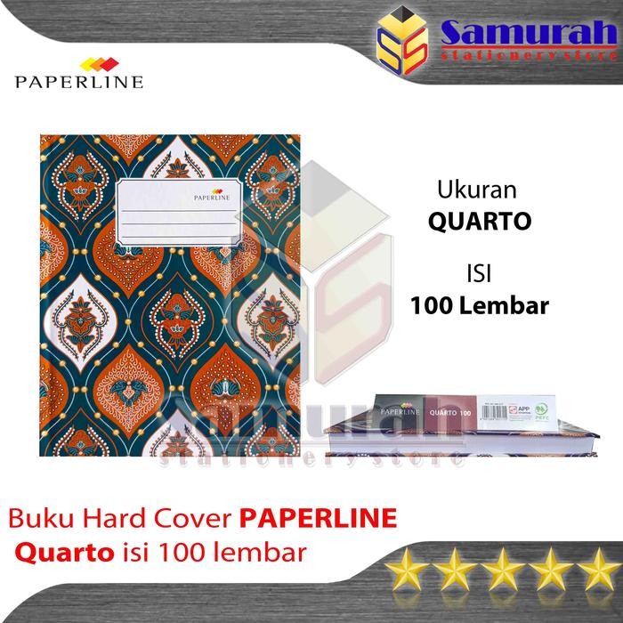 

New Buku Hard Cover Paperline Quarto isi 100 lembar / Buku Akutansi Laporan Kuarto / Kwarto PPL 100