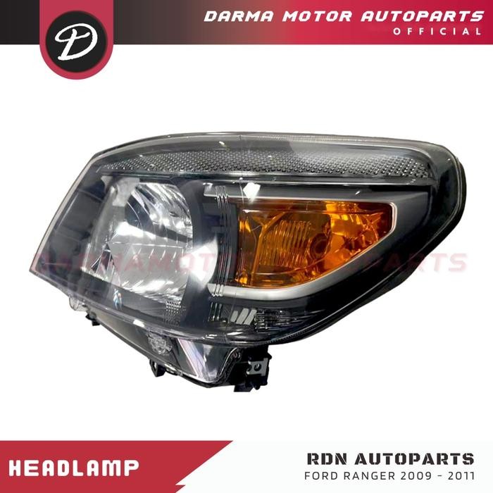 LAMPU HEADLAMP DEPAN FORD RANGER EVEREST 2009 2010 2011 SMOKED