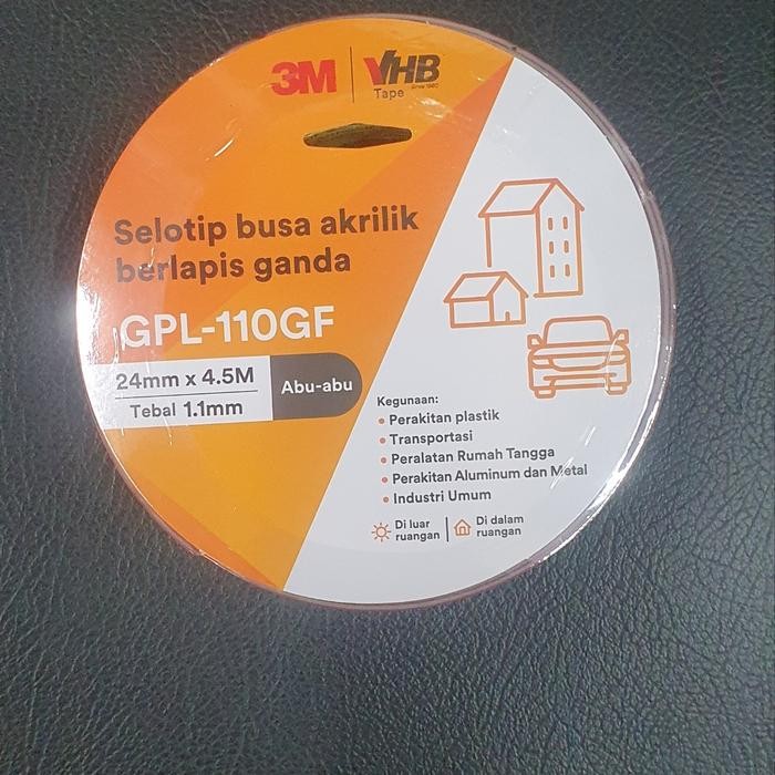 

Double Tape/Perekat VHB 3M 24mm x 4.5m Merah Original 1inch