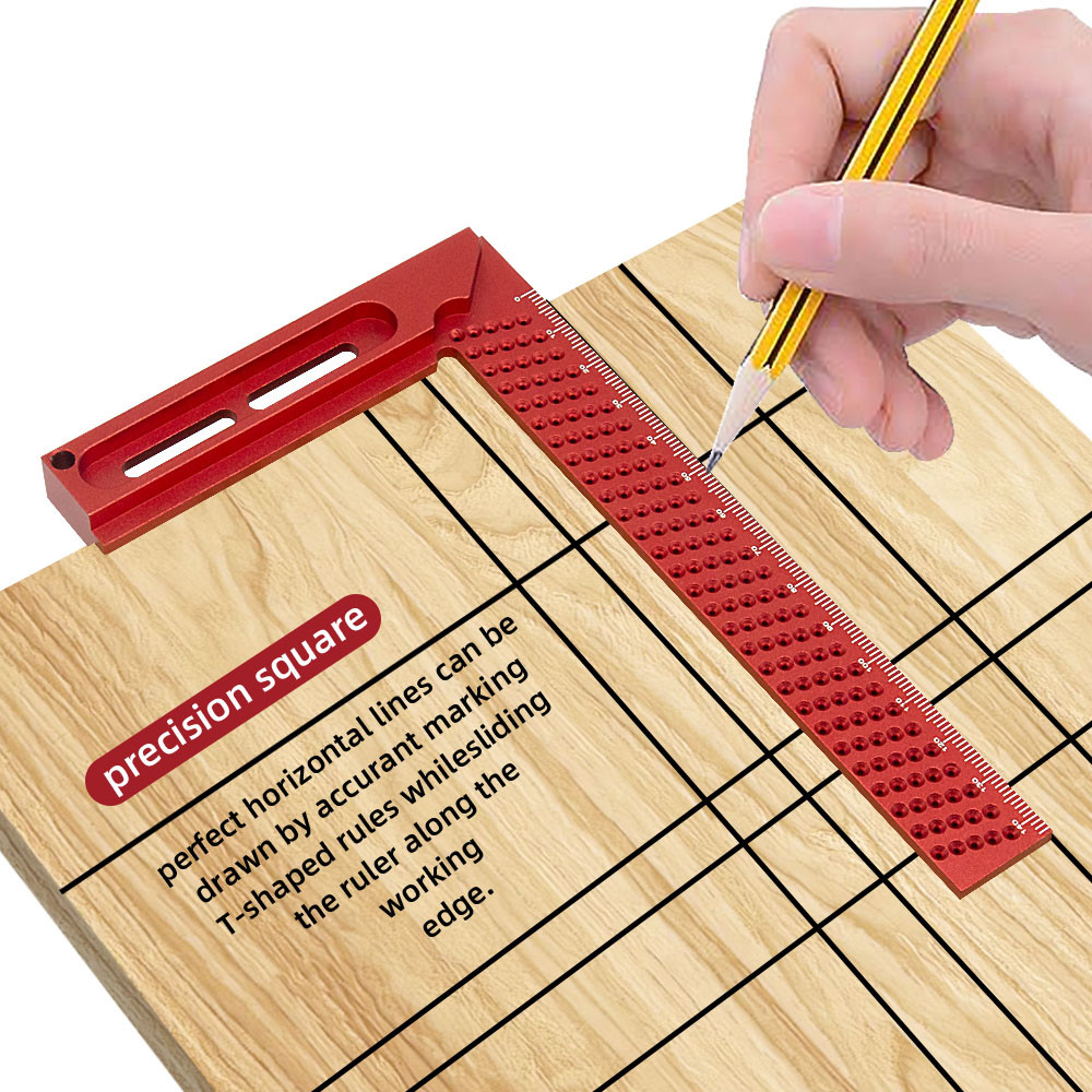 Woodworking Cross Calibration Ruler  Precision T-Type Ruler Scribing