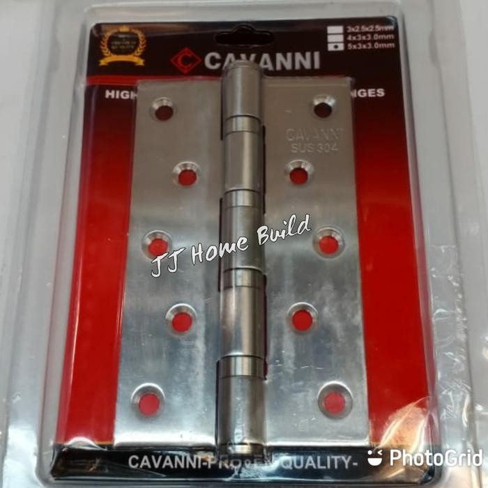 Engsel Pintu Cavanni 5" X 3 X 3Mm 4Bb / Engsel Pintu Stainless 304
