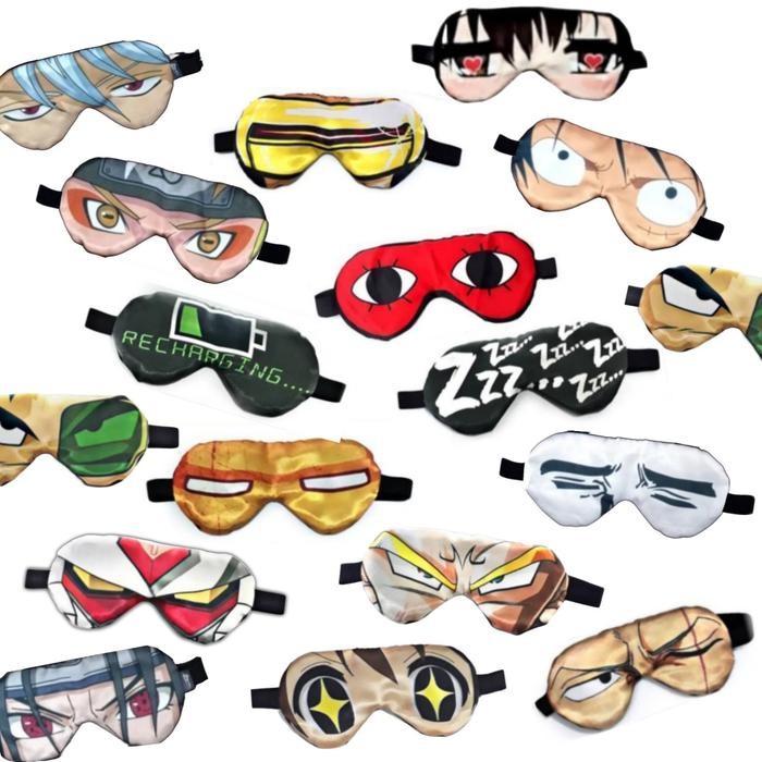 Sleep Mask Karakter Anime Unik Lucu Penutup Mata Tidur Kacamata Tidur Pasti Diskon