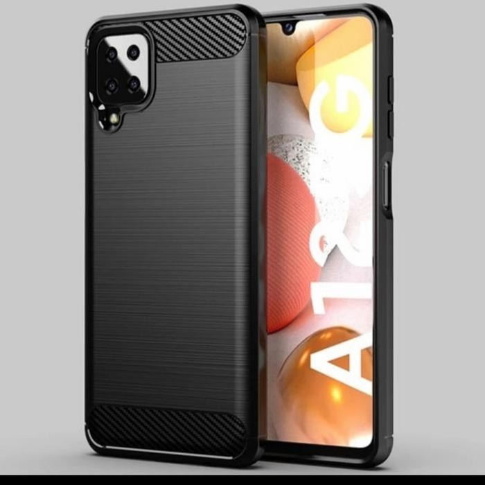 Samsung M12 Silicon Softcase Jelly Karbon Case