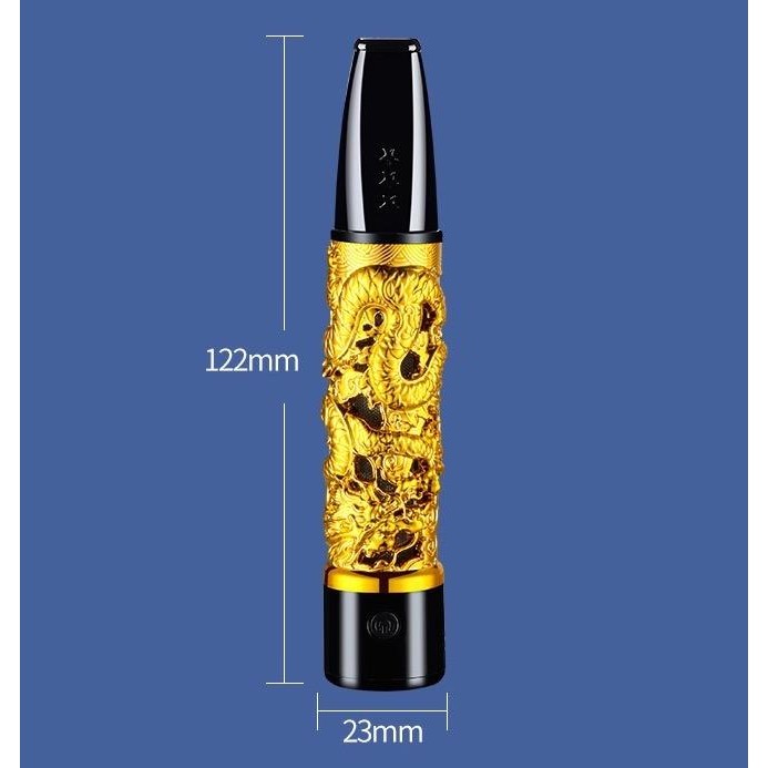 Impor Pipa Asbak Portable Motif Naga Bahan Metal Dengan Karet Pelindun Pasti Ori