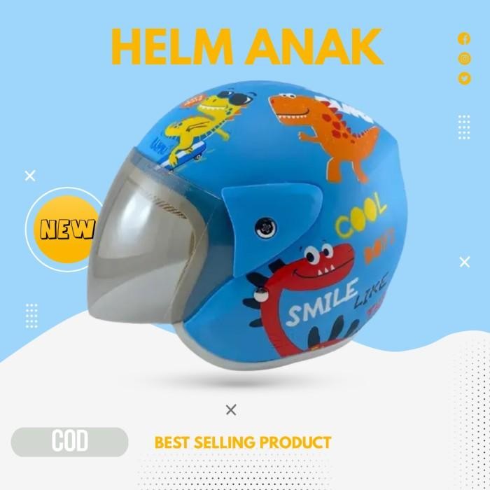 Helm Motor Anak Karakter Umur 3 4 5 6 7 8 Tahun Sudah Sni