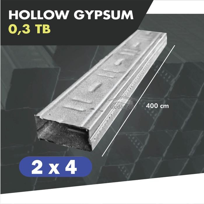 New Hollow 2x4 / Holo 0,3 mm / Rangka Hollow / Holo Galvalum Profil