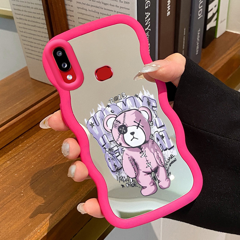 Casing Untuk Samsung A10s M01s Case Casing beruang kecil yang rusak Pola HP Cesing Macaron Kasing Mi