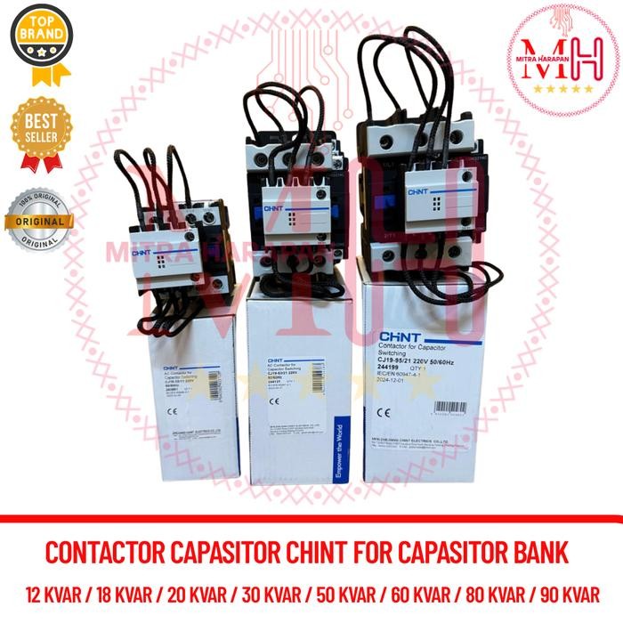 Contactor Capasitor Chint 50 Kvar / Cj19-9521 220V / Contactor Capasitor Chint Switching
