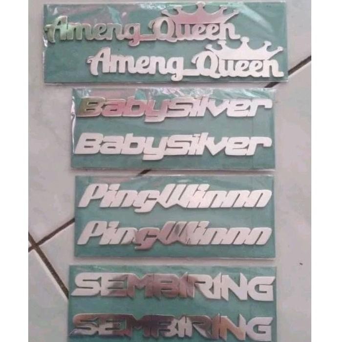 READY TERLARIS EMBLEM CUSTOM LOGAM ALUMUNIUM TEBAL BUKAN AKRILIK