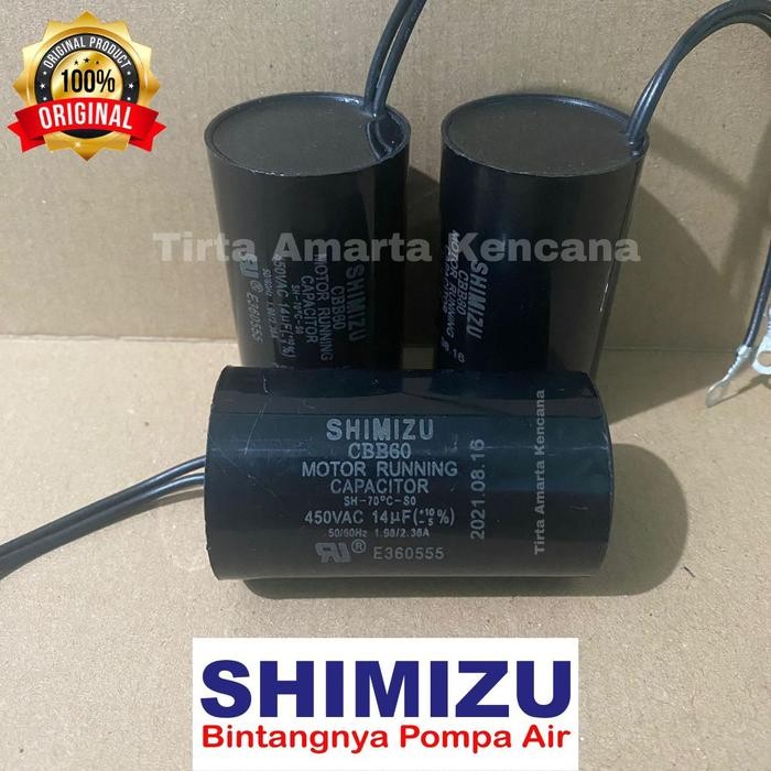 Terbatas Kapasitor 14Uf 450V Pompa Air Shimizu Original Terlariss 