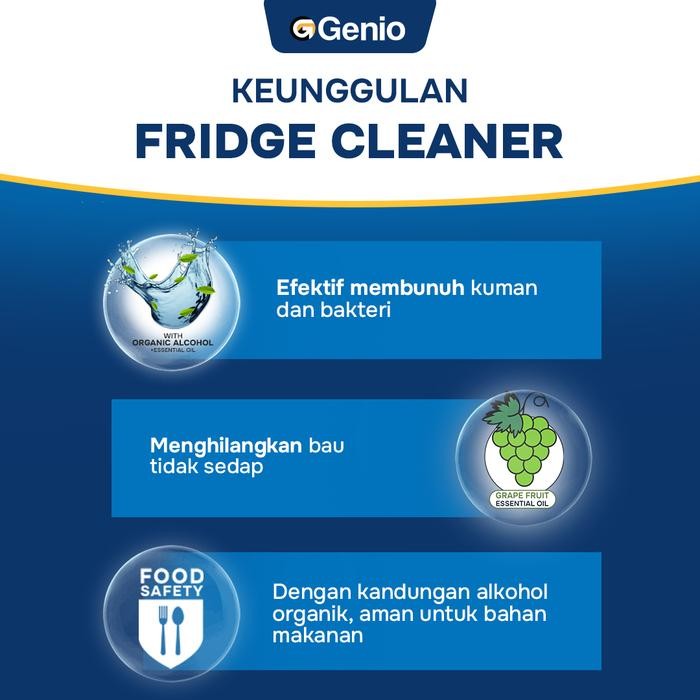 Genio PAKET BERSIH SEHAT Genio Cleaner & Genio Fridge Cleaner 500ML- Pembersih Serbaguna Rumah