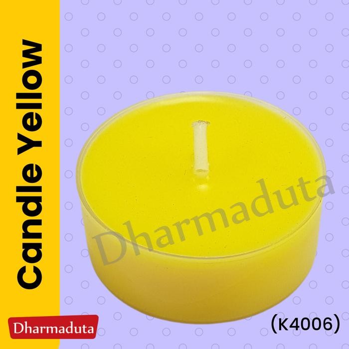 <<<<<] Kamadhatu Tealight Candle Yellow Lilin Altar Sembahyang Buddha 28pcs
