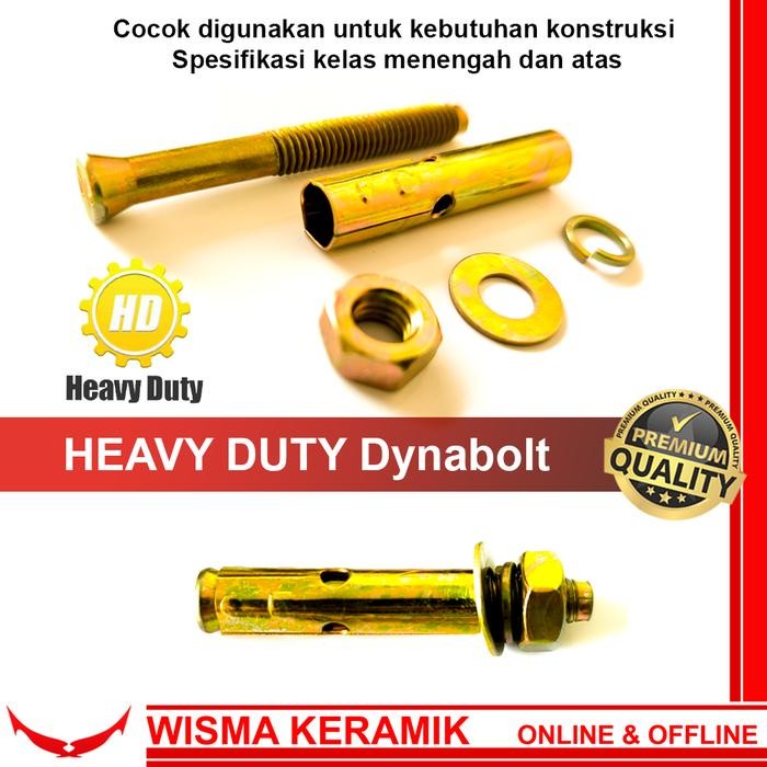 Dinabolt Dynabolt M10 heavy duty Sekrup skrup dynabolt ukuran M10x50 M10x60 M10x70