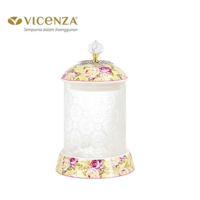 VICENZA GA302 G302 Flora Candy Jar Toples Kristal Toples Permen Kaca