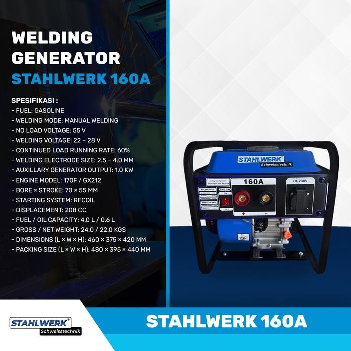 WELDING GENERATOR GENSET LAS STAHLWERK 160A