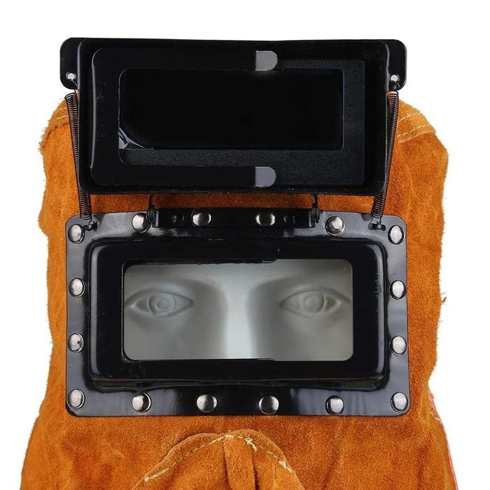 Topeng Las Kulit Sapi Topeng Las Listrik Full Wajah Kap Las Otomatis Promo 