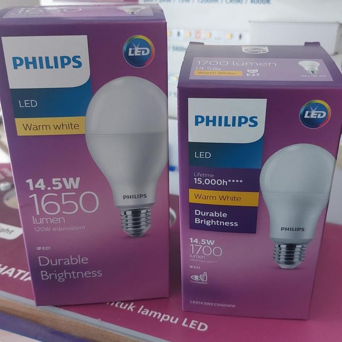 Lampu Philips Led Bulb 14.5W 14.5 Watt E27 Kuning Warm White 3000K