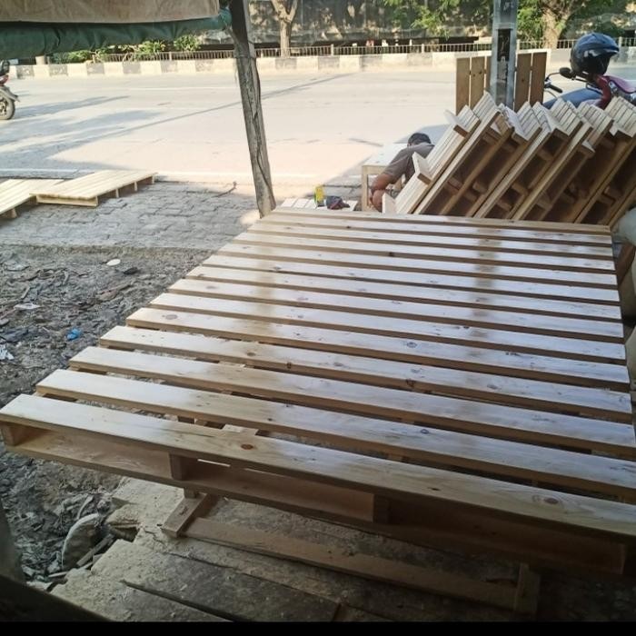 DIPAN KAYU JATI BELANDA 100X180X12 VERNISH