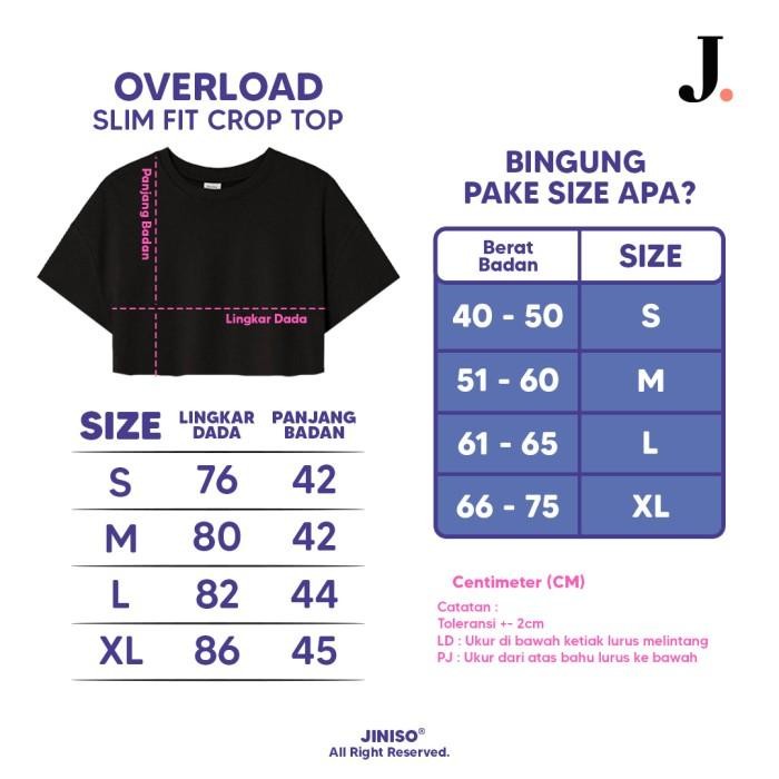 JINISO Kaos Crop Top Lengan Pendek Baby Tee