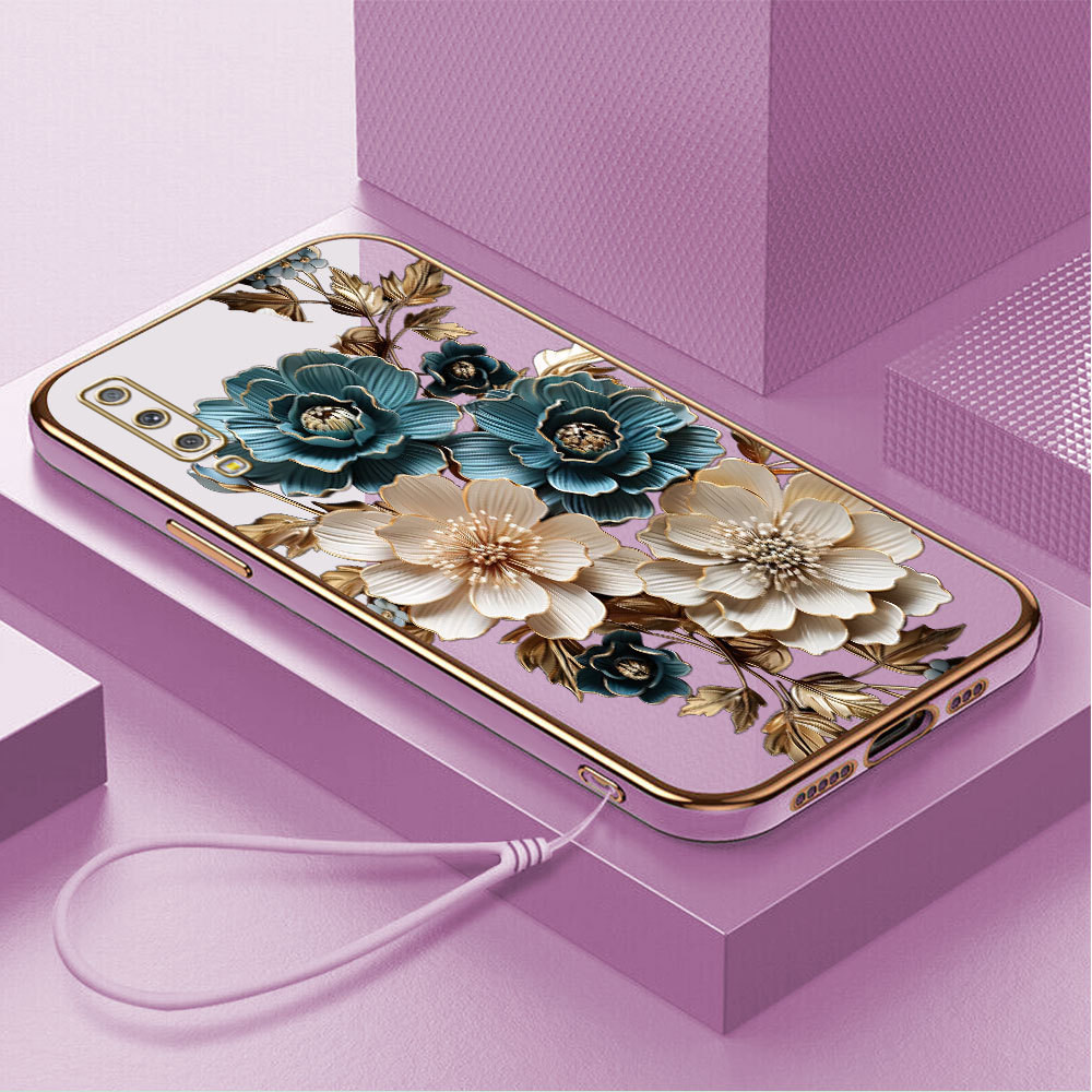 Casing Hp Untuk Compitable With Samsung Galaxy A7 2018 A750 Lokal Stock Lanyard Phone Case Cassing K