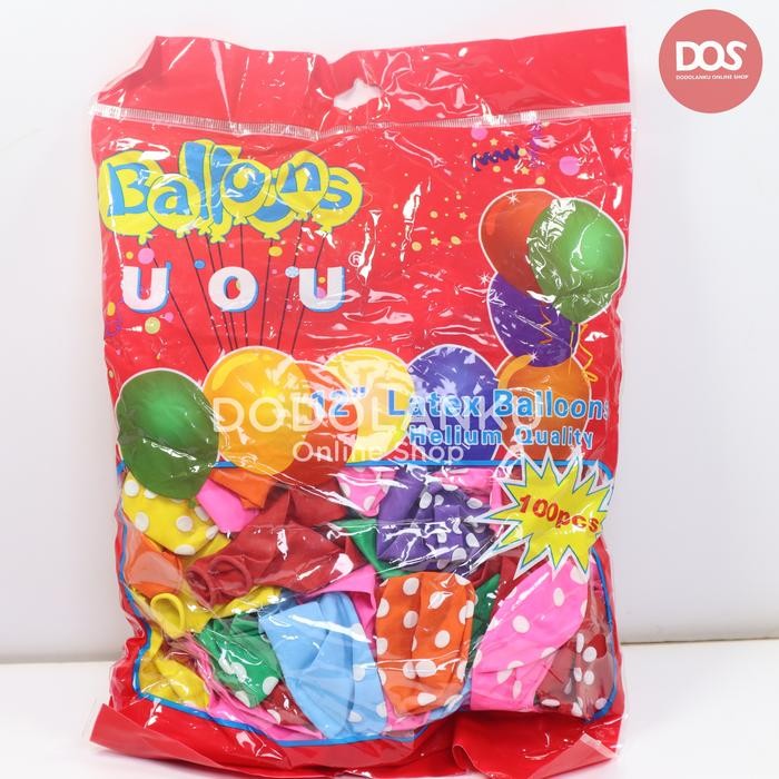 BALON POLKADOT / BALON KARAKTER 12 INC ISI 100 PCS