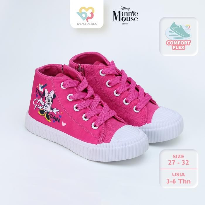 pw5d-Balmoral Kids Sepatu High Sneakers Disney Usia 4 - 6,5 Tahun Mn/Mc-Mkh03/04