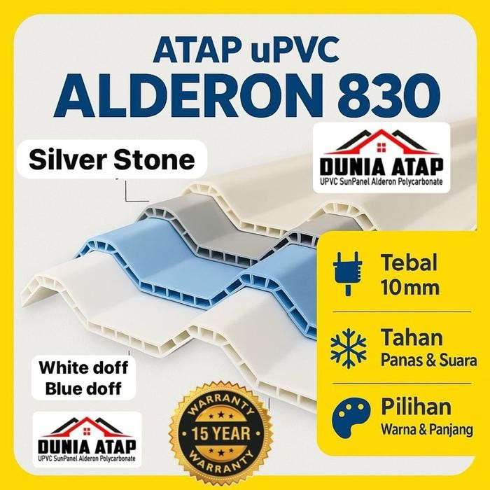 Atap Upvc Alderon 10Mm Panjang 9Meter
