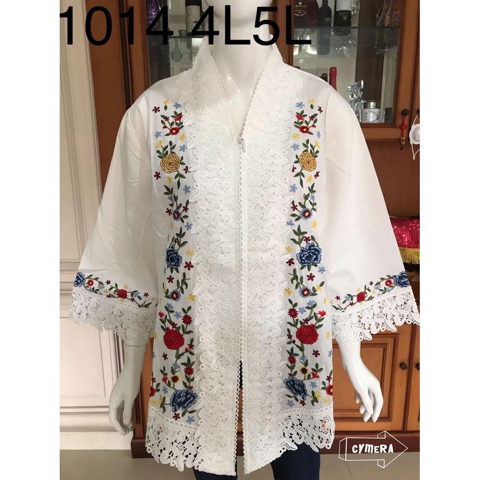 ASLI big size kebaya alexuez bordir timbul /kebaya size jumbo 6L 7L 8L /kebaya encim big size