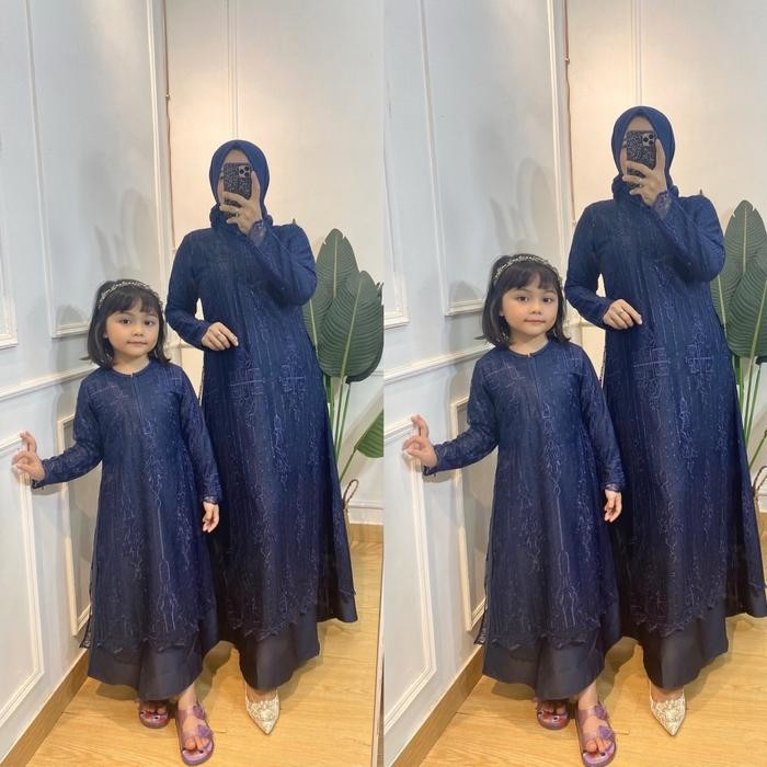 2pt5- Nazhifa Dress Gamis Couple Busui Friendly Baju Ibu Kondangan Muslim Lebaran
