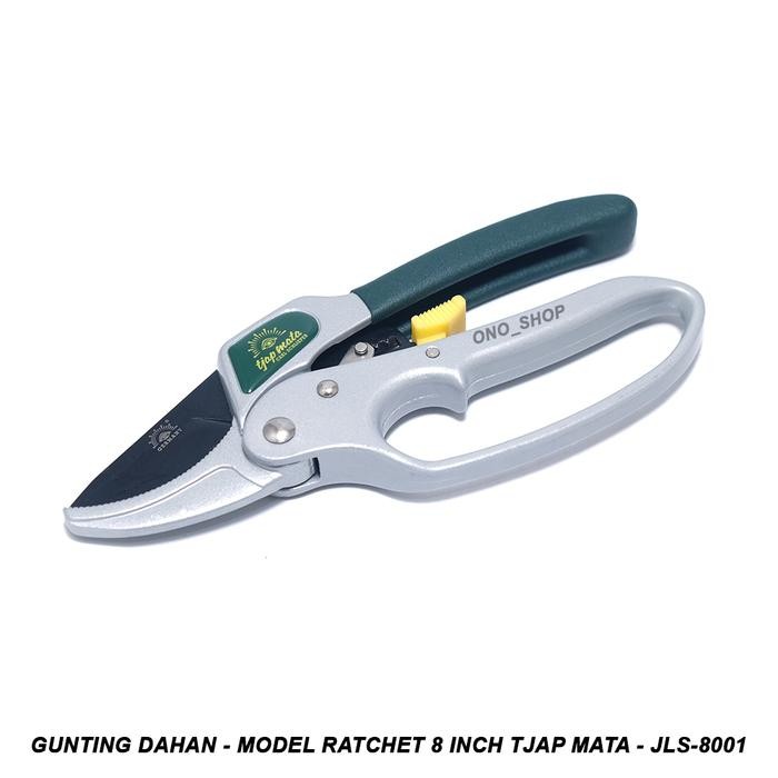 Gunting Dahan - Model Ratchet 8 Inch Tjap Mata - JLS-8001